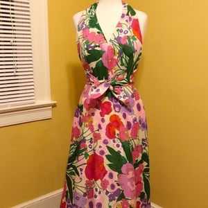 Vintage Tori Richard Honolulu Floral Maxi Dress